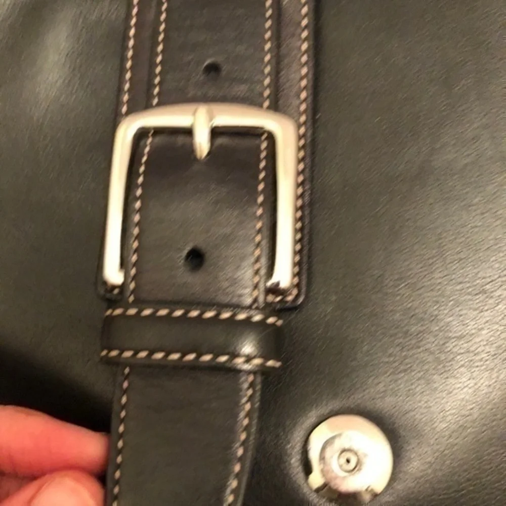 Coach black leather Hampton shoulder bag purse